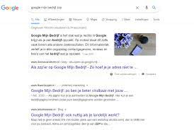 je website bovenaan google