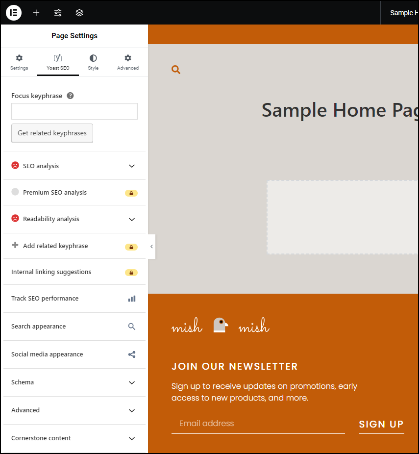 elementor seo wordpress